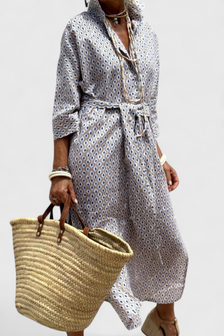 Sherlyn Vestido Camisero de Rayas con Estilo Atemporal