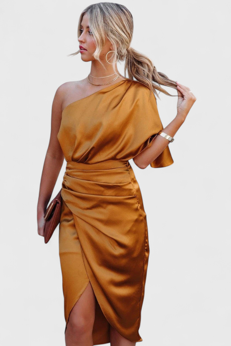 Anais Vestido de Satén Elegante y Versátil