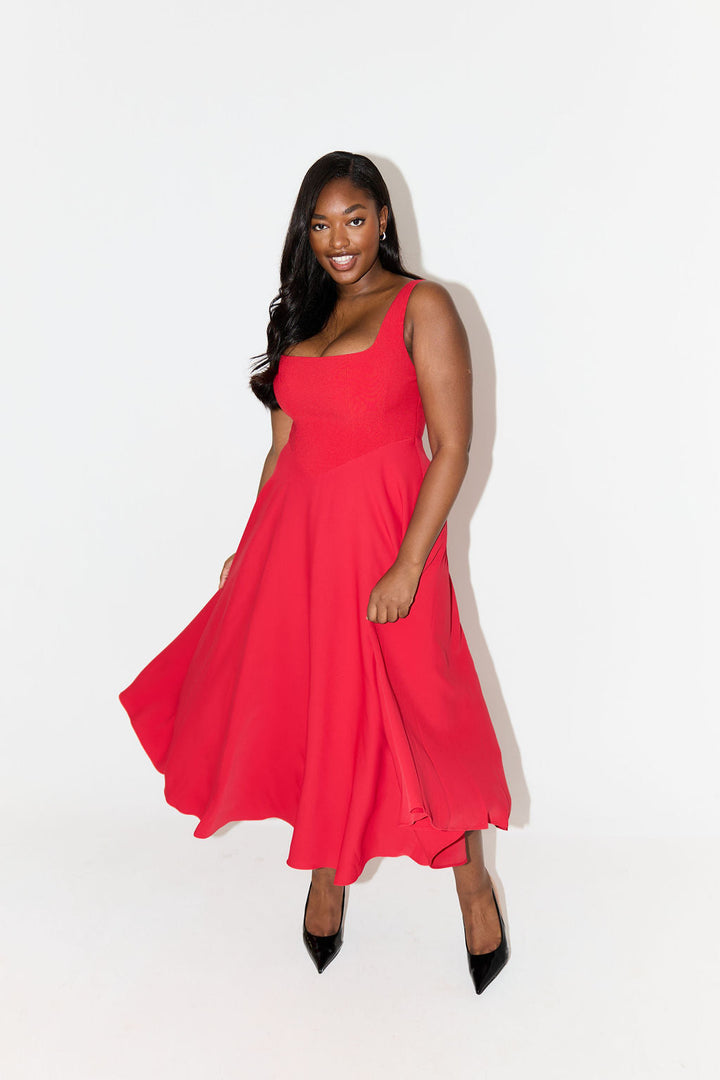 Amelia | Vestido midi fluido atemporal