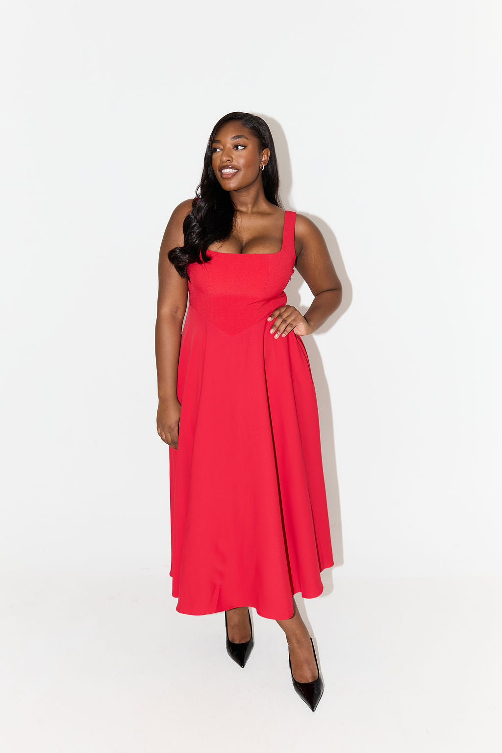 Amelia | Vestido midi fluido atemporal