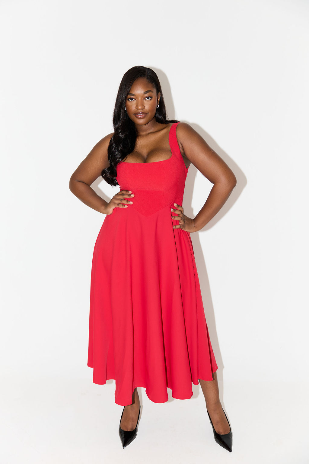 Amelia | Vestido midi fluido atemporal