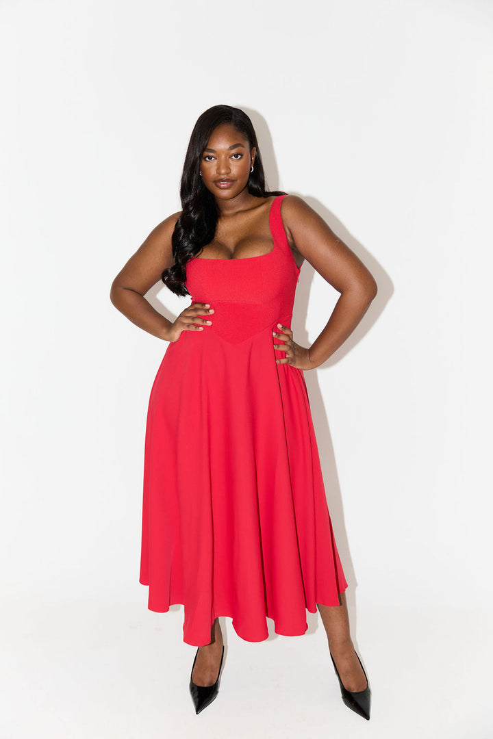Amelia | Vestido midi fluido atemporal